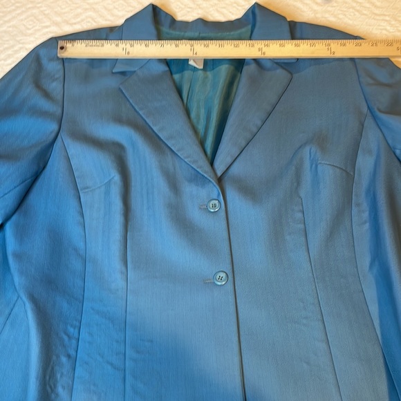 Pendleton 100% virgin wool 22W plus size blue suit coat  pant set - Picture 14 of 17